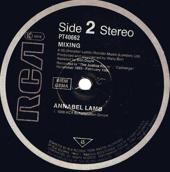 Annabel Lamb : When Angels Travel (12", Maxi)