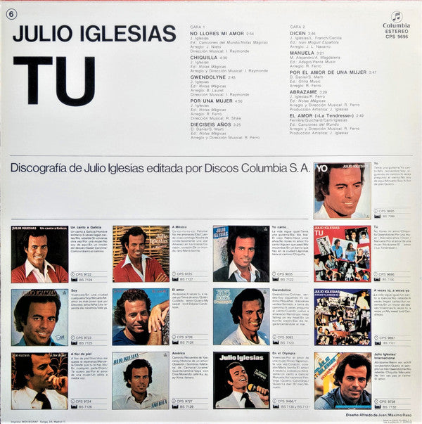 Julio Iglesias : Tu (LP, Comp)