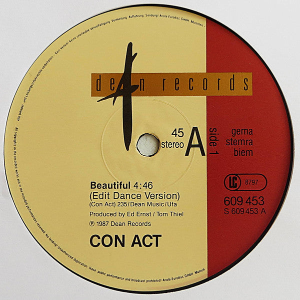 Con Act : Beautiful (12", Maxi)