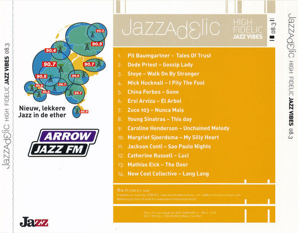 Various : Jazzadelic 08.3 High-Fidelic Jazz Vibes (CD, Comp, Promo)