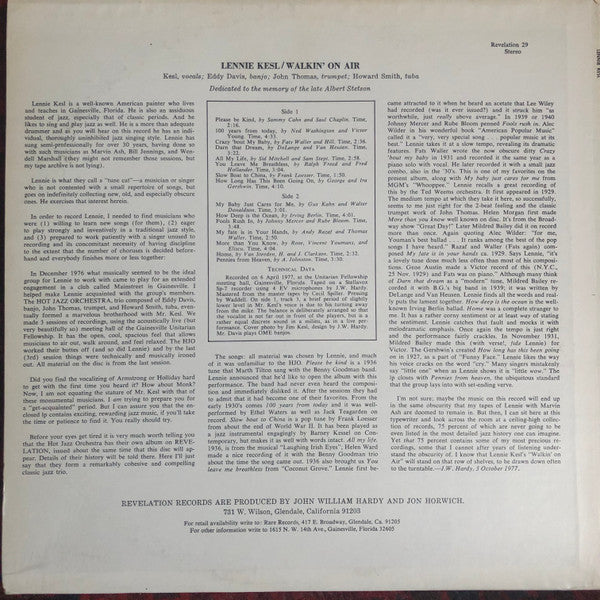 Lennie Kesl : "Walkin' on Air" (LP)