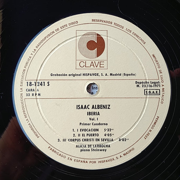 Isaac Albéniz - Alicia De Larrocha : Iberia-Navarra (2xLP, Album, RE, Gat)