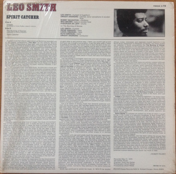 Wadada Leo Smith : Spirit Catcher (LP, Album)