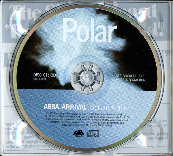 ABBA : Arrival (CD, Album, RE, RM + DVD-V, Mono, NTSC + Dlx)