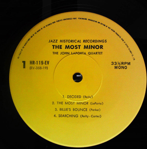 The John LaPorta Quartet : The Most Minor (LP, Album, RE)