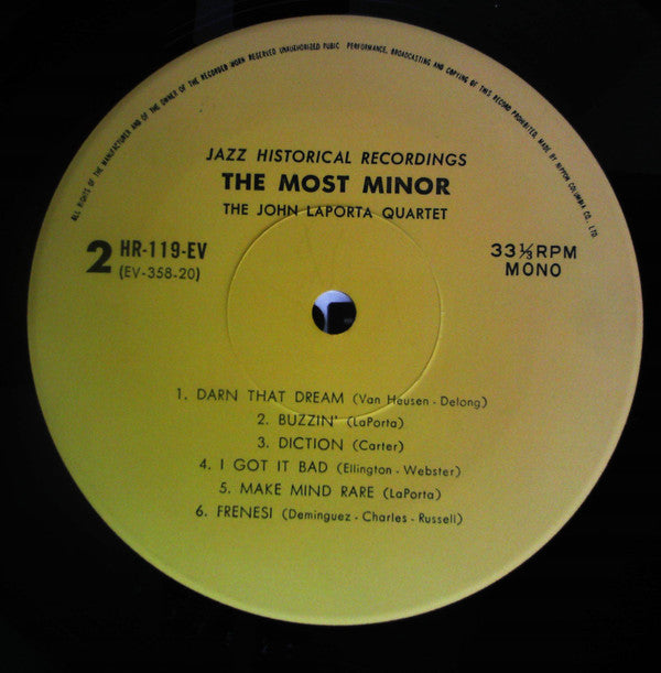 The John LaPorta Quartet : The Most Minor (LP, Album, RE)