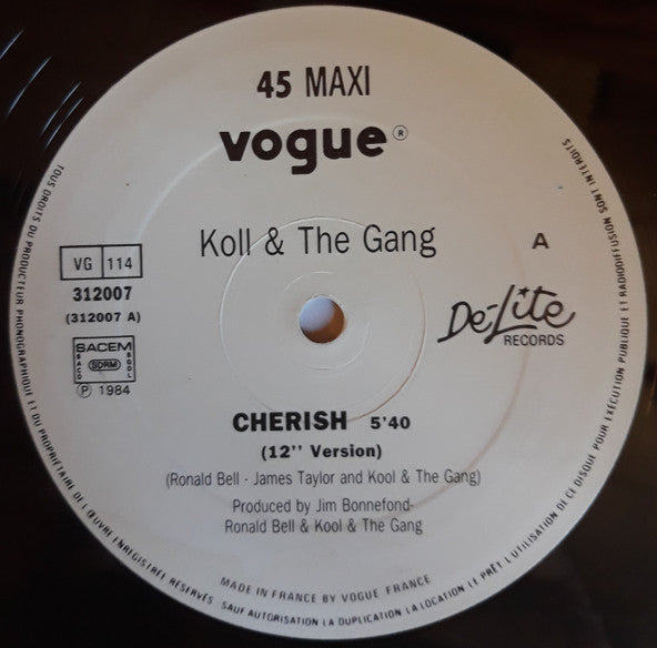 Kool And The Gang* : Cherish (12", Maxi)