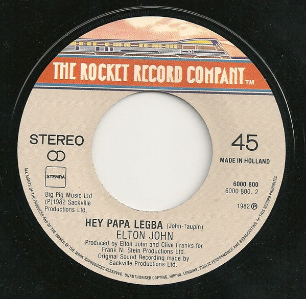 Elton John : Blue Eyes (7", Single)