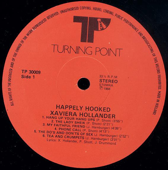 Xaviera Hollander : Happily Hooked (Sexy Songs Sung By Xaviera Hollander) (LP)