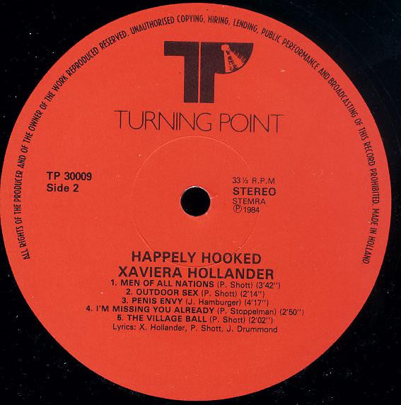 Xaviera Hollander : Happily Hooked (Sexy Songs Sung By Xaviera Hollander) (LP)