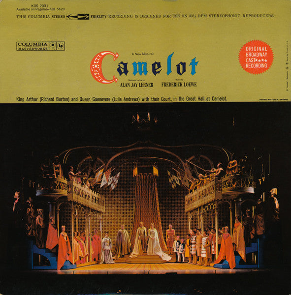 Alan Jay Lerner, Frederick Loewe / Julie Andrews, Richard Burton (2) : Camelot (Original Broadway Cast Recording) (LP, RE, Gat)