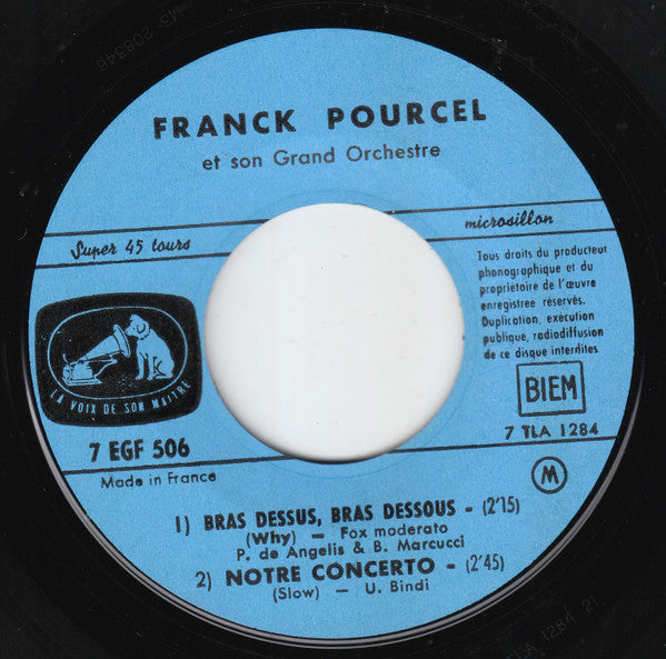 Franck Pourcel Et Son Grand Orchestre : Finies Les Vacances... (7", EP)