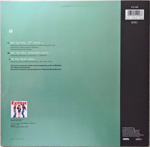 Exposé : Tell Me Why (12", Maxi)