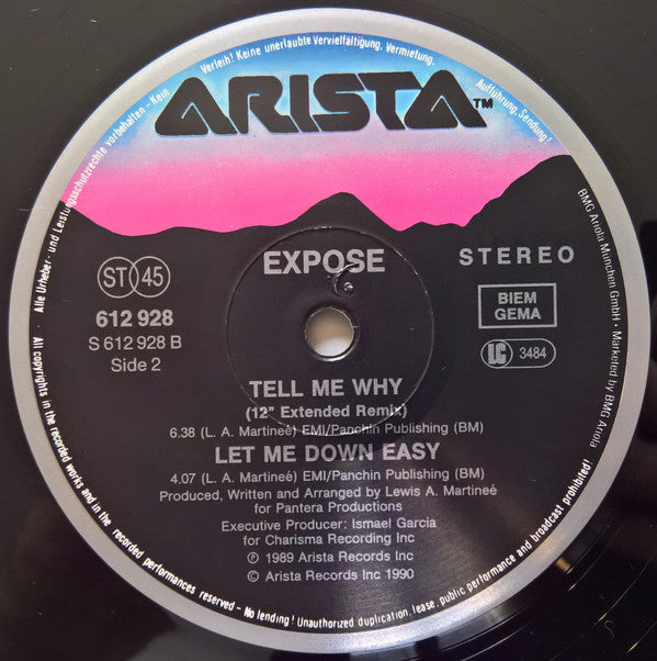 Exposé : Tell Me Why (12", Maxi)