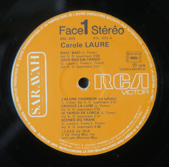 Carole Laure : Alibis (LP, Album, Gat)