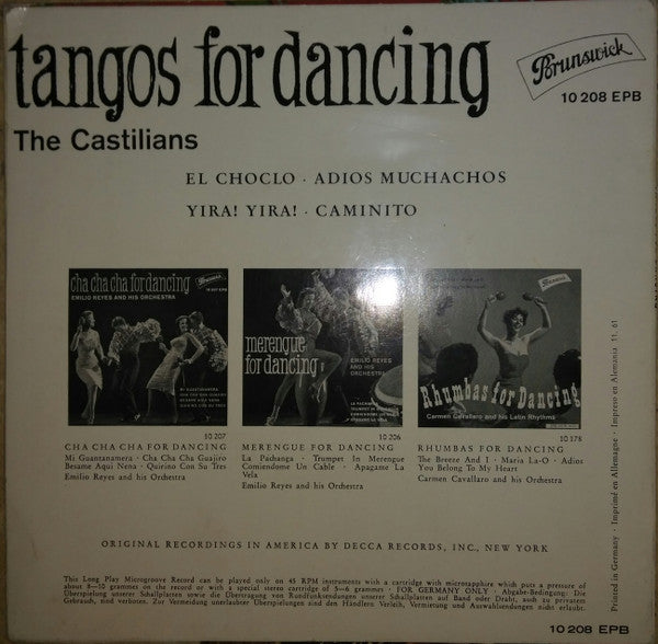 The Castilians : Tangos For Dancing (7", EP)