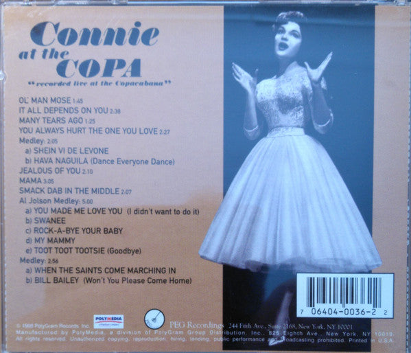 Connie Francis : Connie At The Copa (CD, Album, RE)