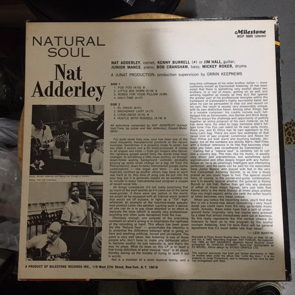 Nat Adderley : Natural Soul (LP, Album)