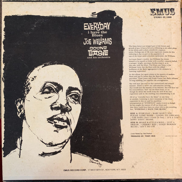 Joe Williams / Count Basie And His Orchestra* : Everyday I Have The Blues (LP, Album, RE)