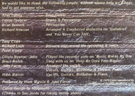 Hank Marvin, John Farrar : Hank Marvin & John Farrar (LP, Album, Gat)