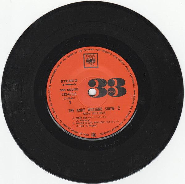 Andy Williams : The Andy Williams Show Vol. 2 (7", EP)