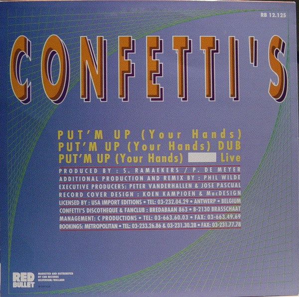 Confetti's : Put'm Up (Your Hands) (12")