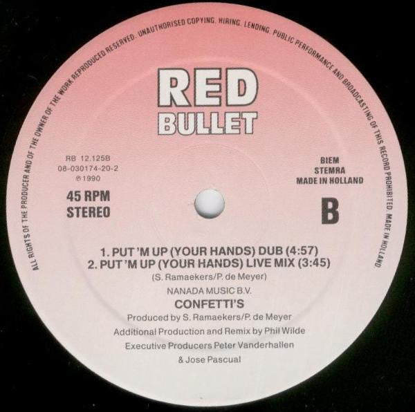 Confetti's : Put'm Up (Your Hands) (12")