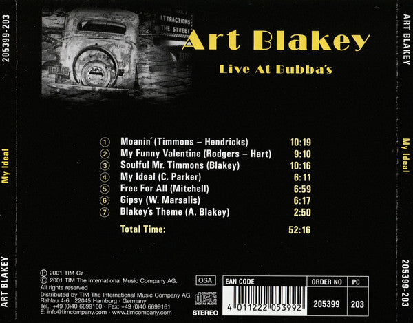 Art Blakey : My Ideal - Live At Bubba's (CD, Comp)