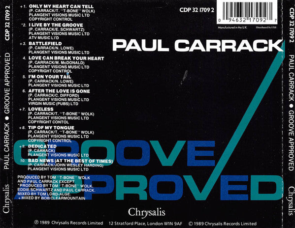 Paul Carrack : Groove Approved (CD, Album)