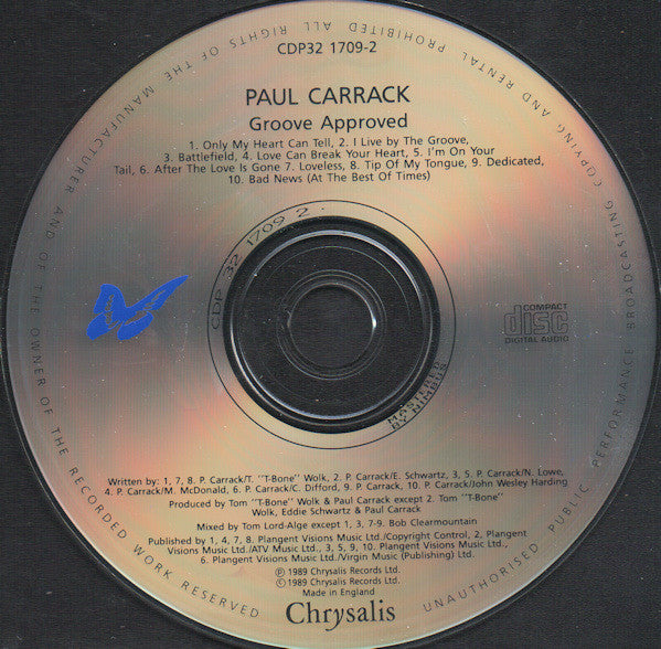 Paul Carrack : Groove Approved (CD, Album)