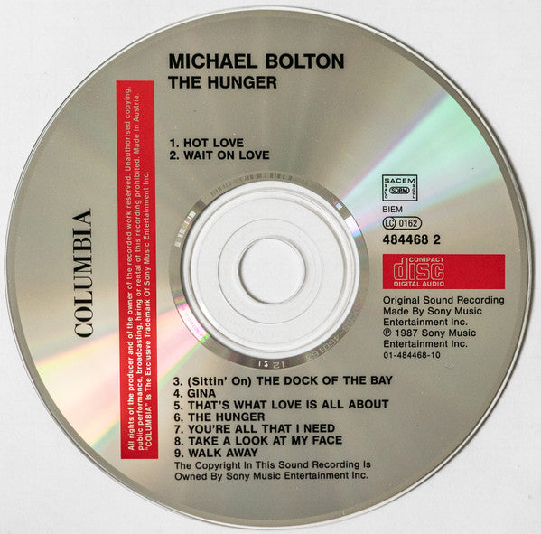 Michael Bolton : The Hunger (CD, Album, RE)
