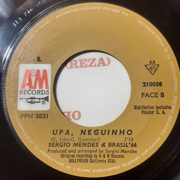 Sérgio Mendes & Brasil '66 : Laia Ladaia (Reza) / Upa, Neguinho (7", Single, Mono)