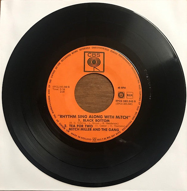 Mitch Miller And The Gang : Rhythm Sing Along With Mitch (7", EP)