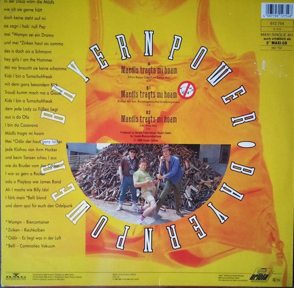 Bayernpower : Maedls Tragts Mi Hoam (12", Maxi)