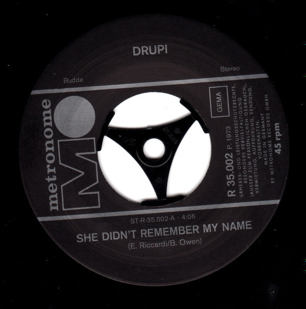 Drupi (2) : She Didn't Remember My Name (7", Single)