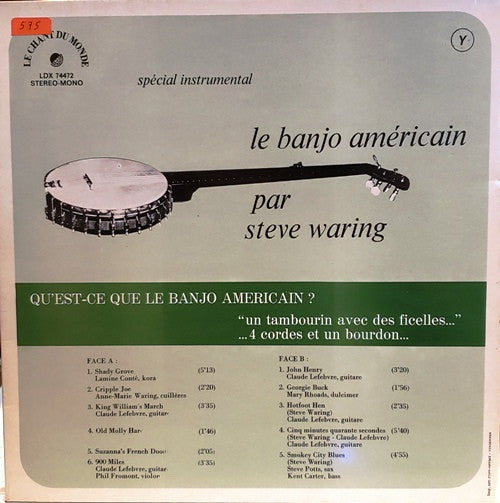 Steve Waring : Le Banjo Américain (LP, Tri)
