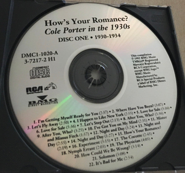 Various  /  Cole Porter : How's Your Romance? - Cole Porter In The 1930s - Disc One 1930-1934 (CD, Comp)