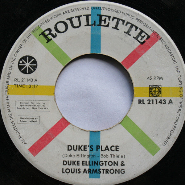 Louis Armstrong & Duke Ellington : Duke's Place (7", Single, Mul)