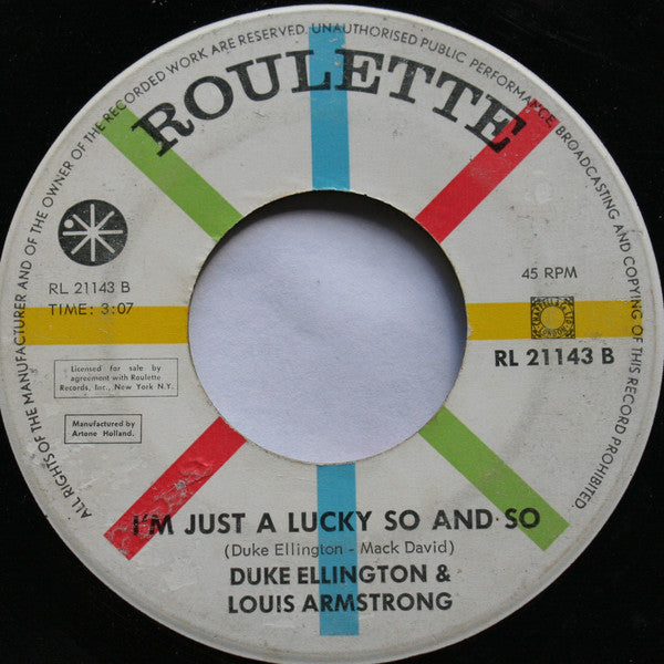 Louis Armstrong & Duke Ellington : Duke's Place (7", Single, Mul)