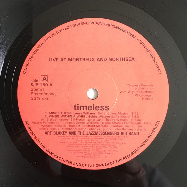 Art Blakey & The Jazz Messengers : Live At Montreux And Northsea (LP, Album)