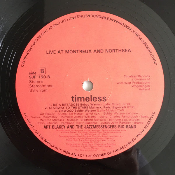 Art Blakey & The Jazz Messengers : Live At Montreux And Northsea (LP, Album)