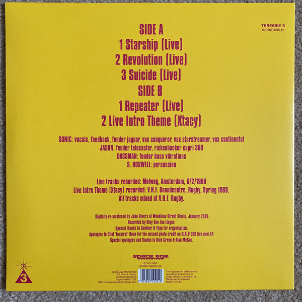 Spacemen 3 : Threebie 3 (12", RSD, Ltd, RM, Yel)