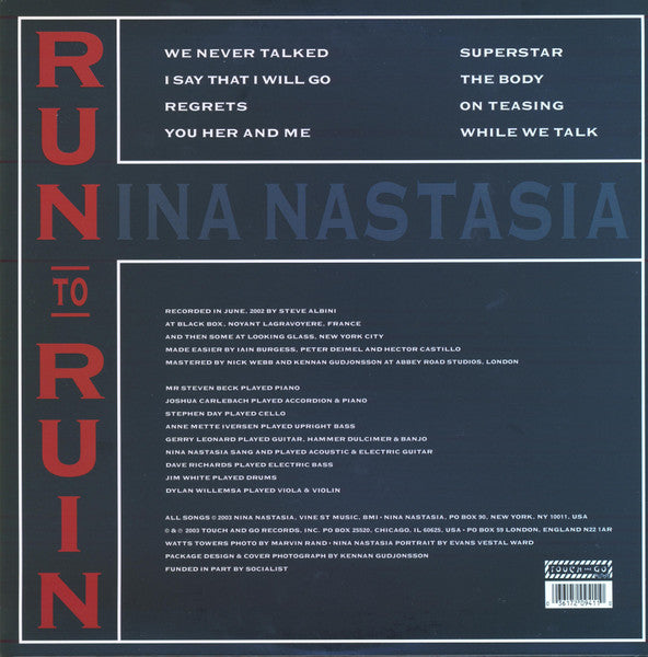 Nina Nastasia : Run To Ruin (LP, Album)