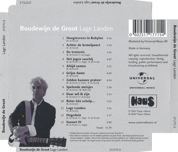Boudewijn de Groot : Lage Landen (CD, Album)