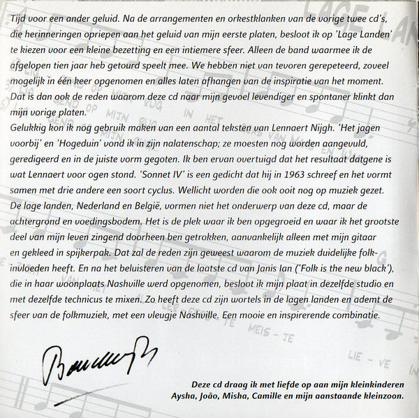 Boudewijn de Groot : Lage Landen (CD, Album)