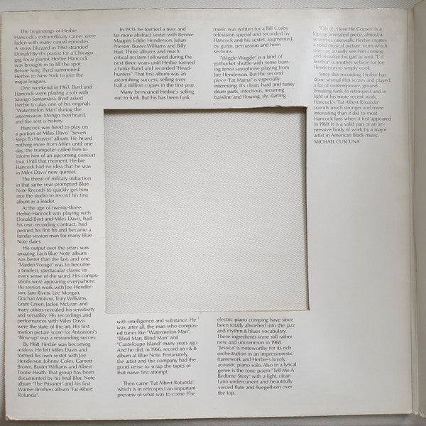 Herbie Hancock : Fat Albert Rotunda (LP, Album, RE)