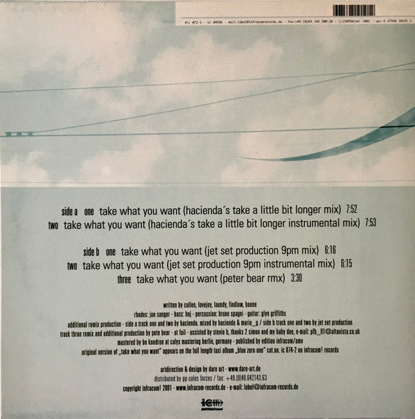 Taxi : Take What You Want (12", 180)