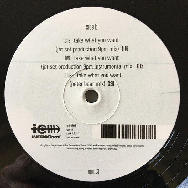 Taxi : Take What You Want (12", 180)