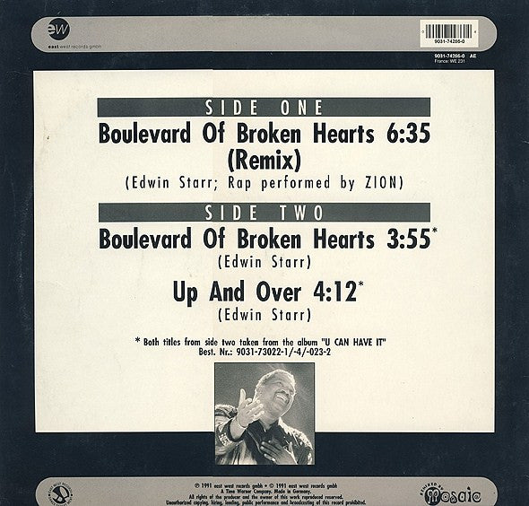 Edwin Starr : Boulevard Of Broken Hearts (Remix) (12")