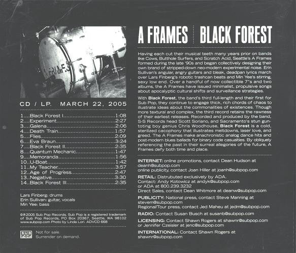 A Frames : Black Forest (CD, Album, Promo)